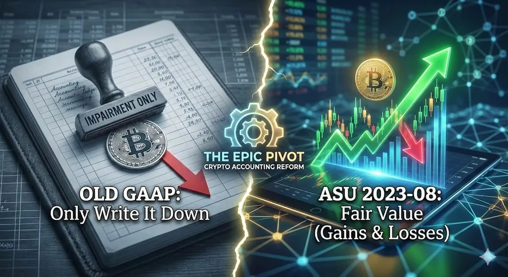 Hero image for FASB ASU 2023-08: The End of 'Only Write It Down' for Crypto Assets