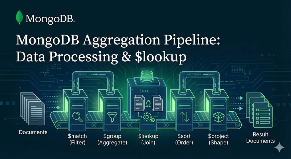 Hero image for MongoDB Aggregation Pipeline: Data Processing & $lookup
