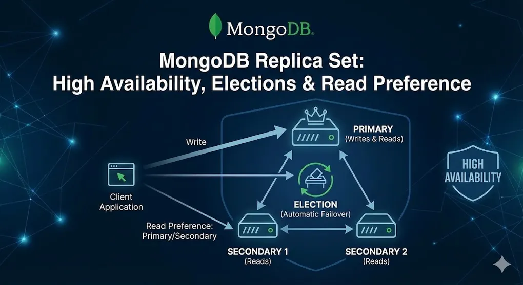 Hero image for MongoDB Replica Set: High Availability, Elections & Read Preference