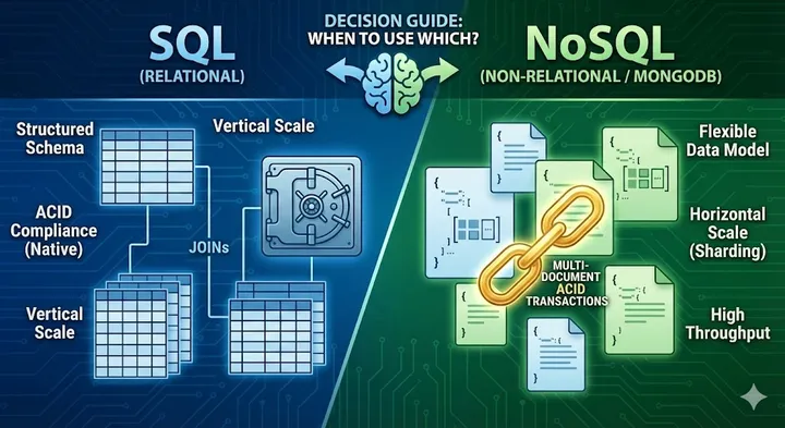 SQL vs NoSQL: When to Use Which & Multi-Document ACID