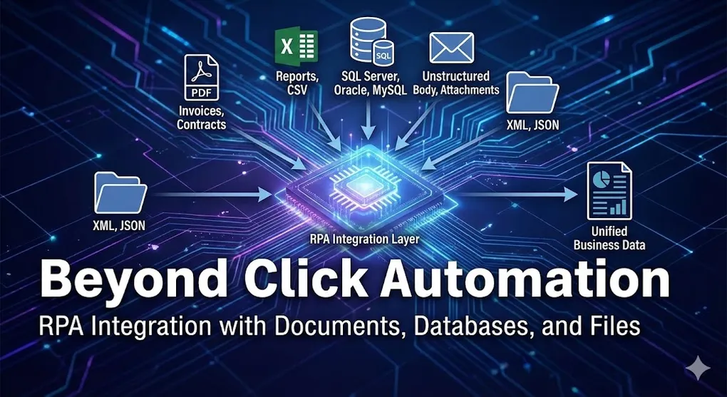 Hero image for Beyond Click Automation: RPA Integration with Documents, Databases, and Files