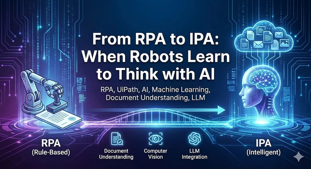 Hero image for From RPA to IPA: When Robots Learn to Think with AI