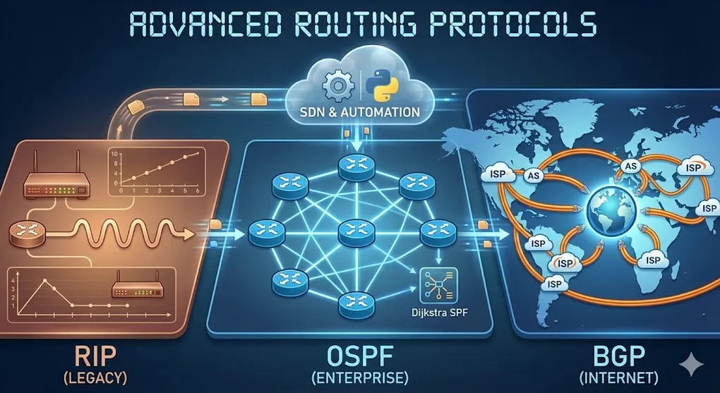 Hero image for Advanced Routing Protocols: OSPF, BGP & RIP
